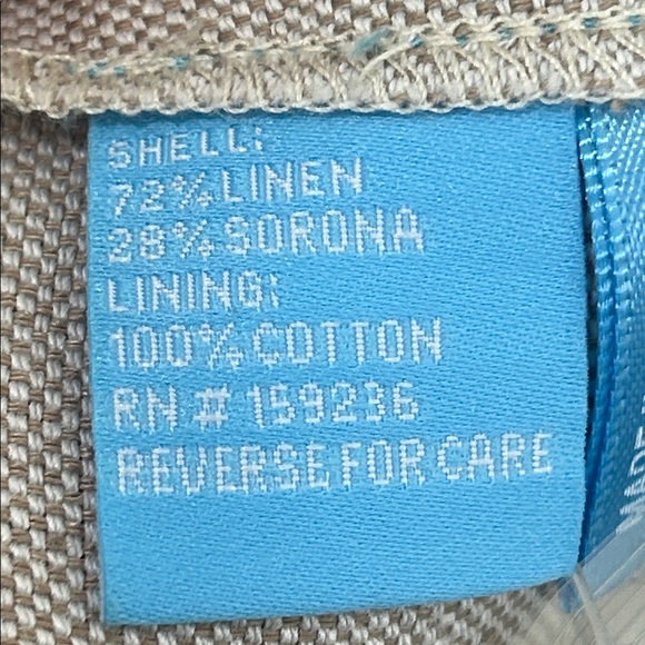 NWT J. MCLAUGHLIN Leah Linen Blend Dress Oatmeal Tan Size 12 - Picture 10 of 16